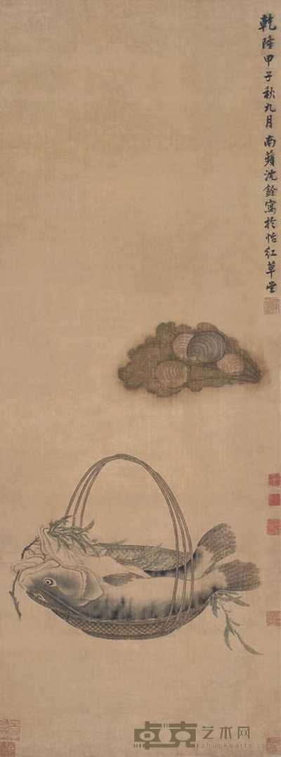 沈铨（款） 清供图 立轴 83×30cm